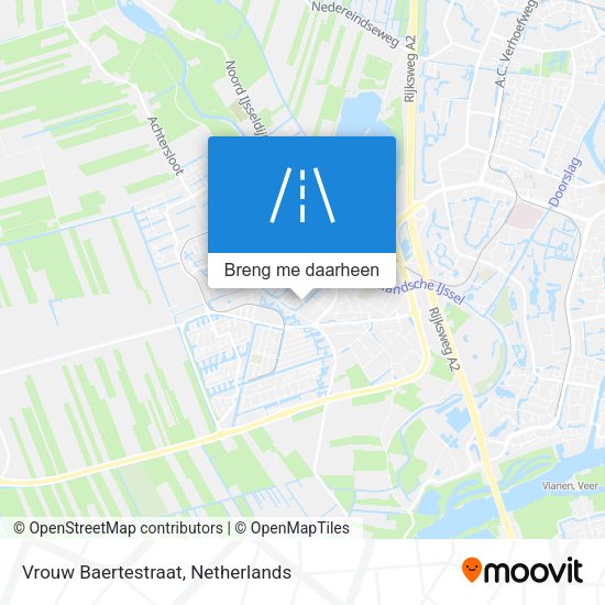 Vrouw Baertestraat kaart