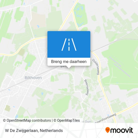 W De Zwijgerlaan kaart