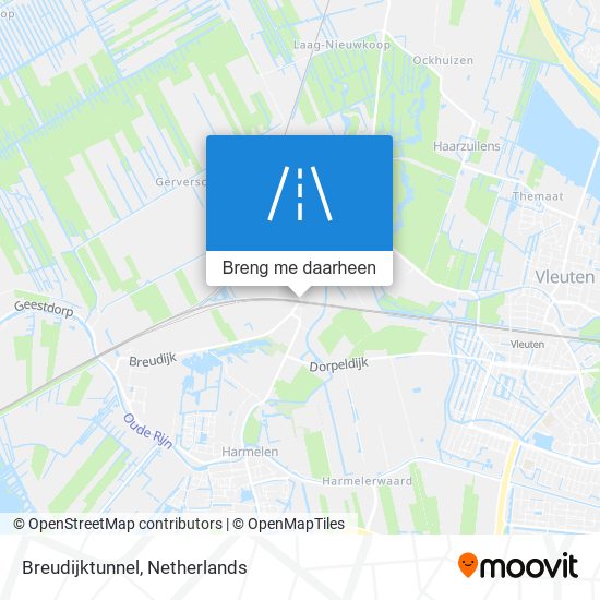 Breudijktunnel kaart