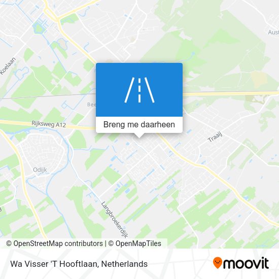 Wa Visser 'T Hooftlaan kaart