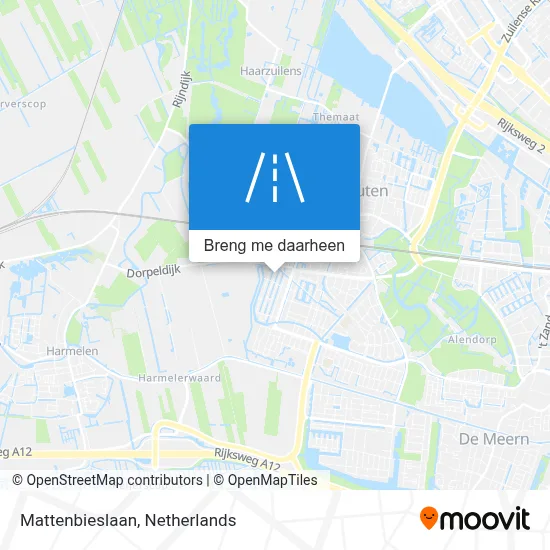 Mattenbieslaan kaart