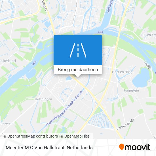 Meester M C Van Hallstraat kaart