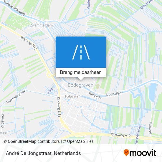 André De Jongstraat kaart