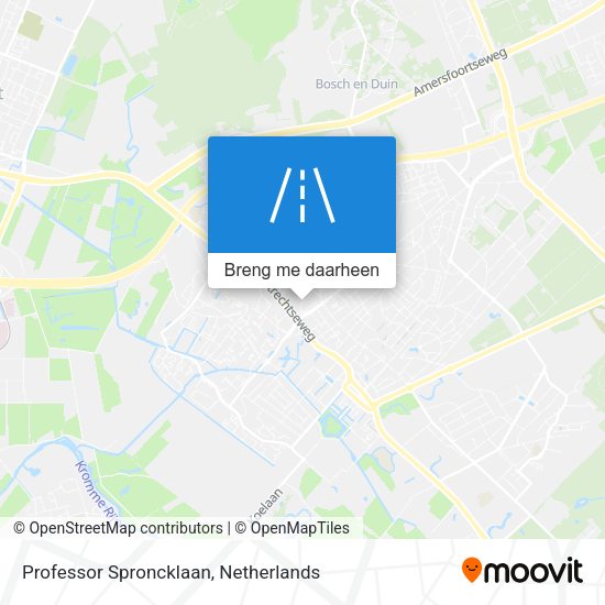 Professor Sproncklaan kaart