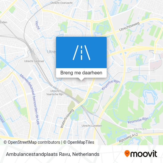Ambulancestandplaats Ravu kaart
