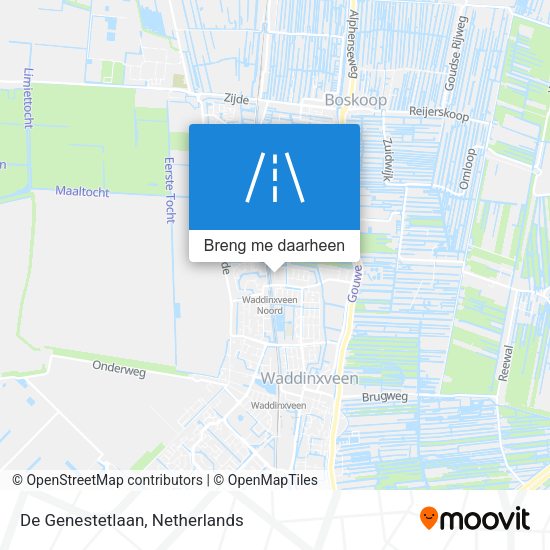 De Genestetlaan kaart