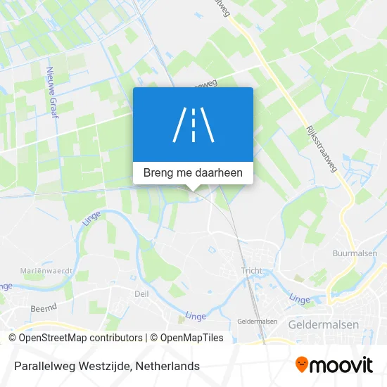 Parallelweg Westzijde kaart