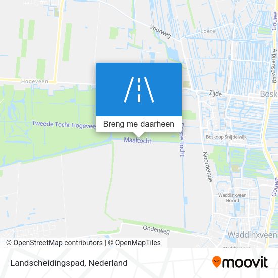 Landscheidingspad kaart