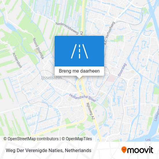Weg Der Verenigde Naties kaart