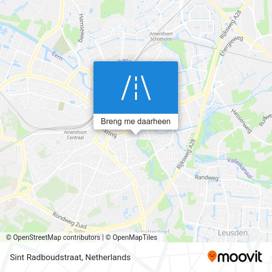 Sint Radboudstraat kaart