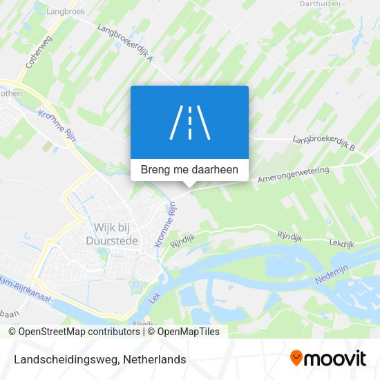 Landscheidingsweg kaart