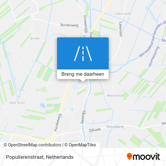 Populierenstraat kaart