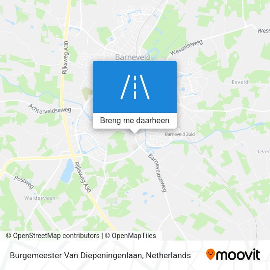 Burgemeester Van Diepeningenlaan kaart
