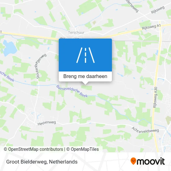 Groot Bielderweg kaart