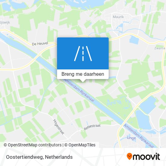 Oostertiendweg kaart