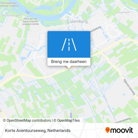 Korte Aventuurseweg kaart