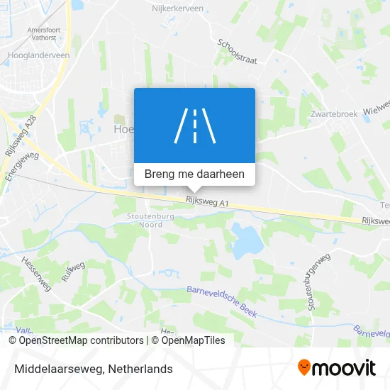 Middelaarseweg kaart