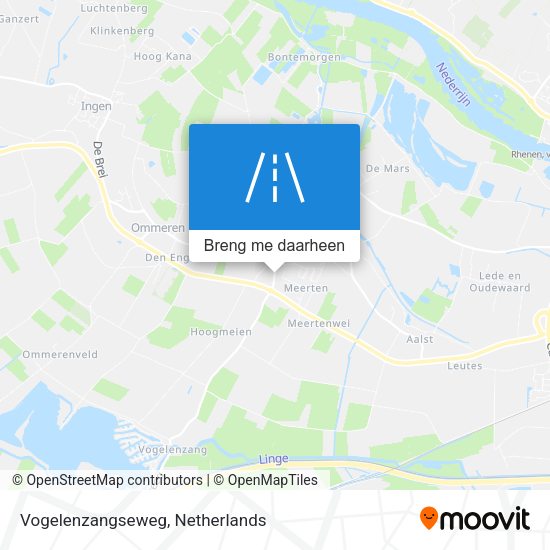 Vogelenzangseweg kaart