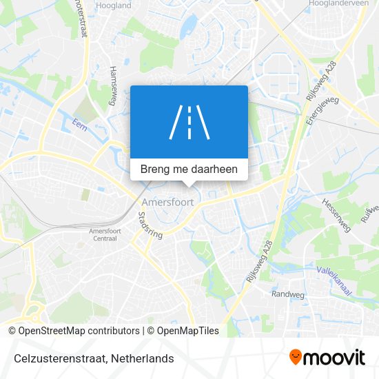 Celzusterenstraat kaart