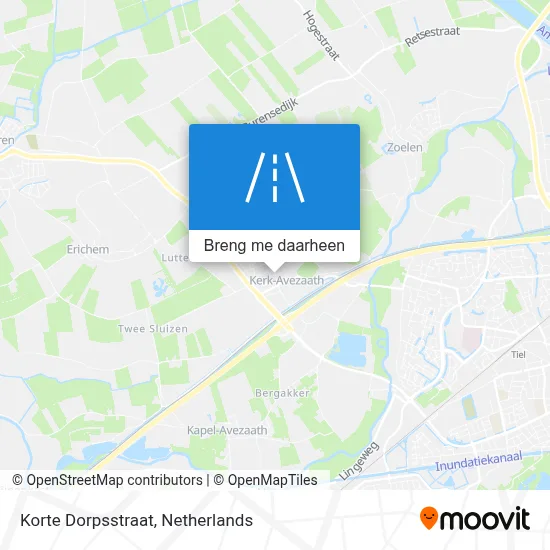 Korte Dorpsstraat kaart