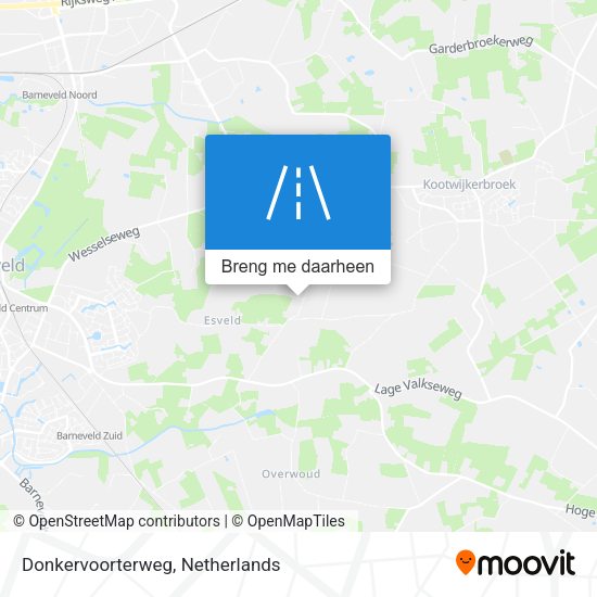 Donkervoorterweg kaart