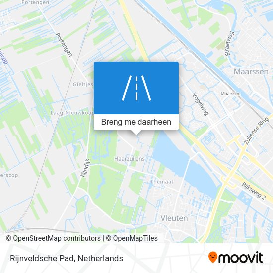 Rijnveldsche Pad kaart