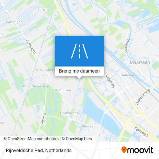 Rijnveldsche Pad kaart