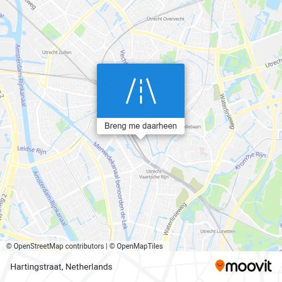 Hartingstraat kaart