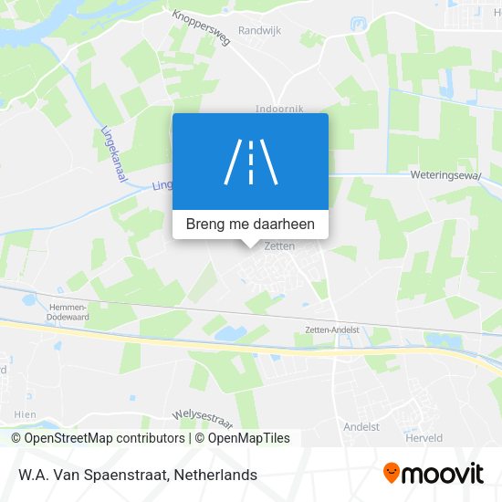 W.A. Van Spaenstraat kaart