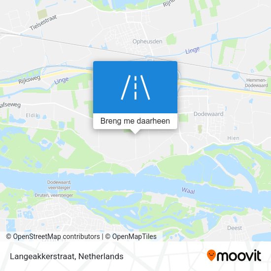 Langeakkerstraat kaart