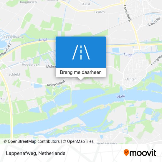 Lappenafweg kaart