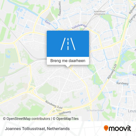 Joannes Tolliusstraat kaart