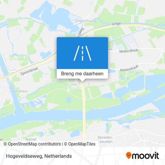 Hogeveldseweg kaart