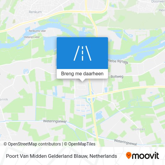Poort Van Midden Gelderland Blauw kaart