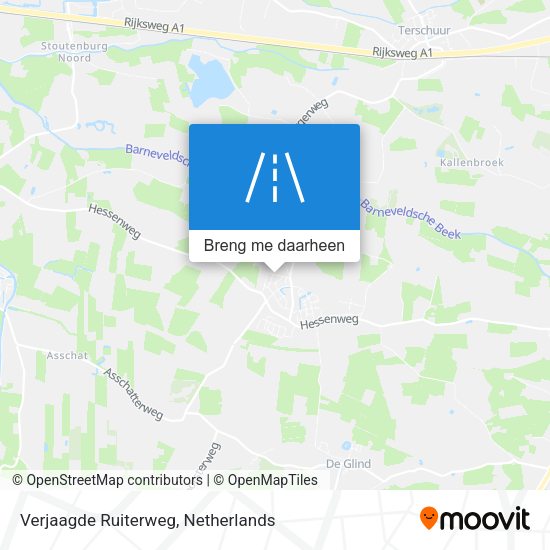 Verjaagde Ruiterweg kaart