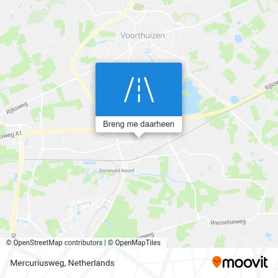Mercuriusweg kaart