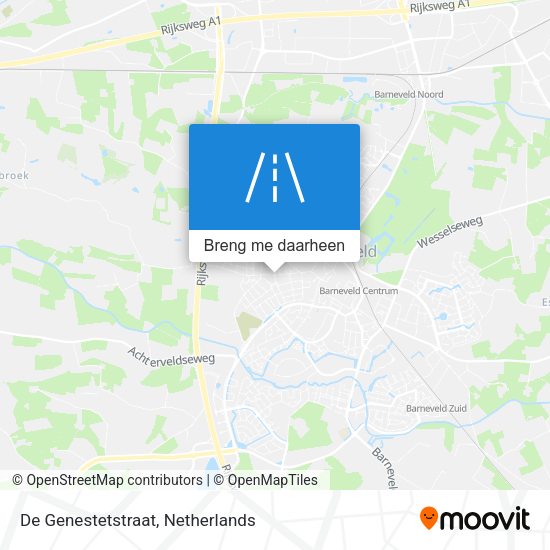 De Genestetstraat kaart