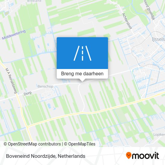Boveneind Noordzijde kaart