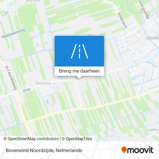 Boveneind Noordzijde kaart