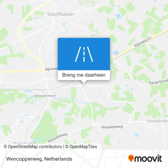 Wencopperweg kaart