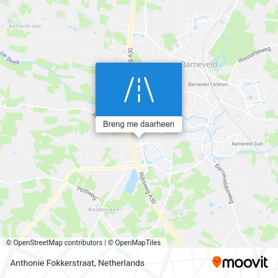 Anthonie Fokkerstraat kaart