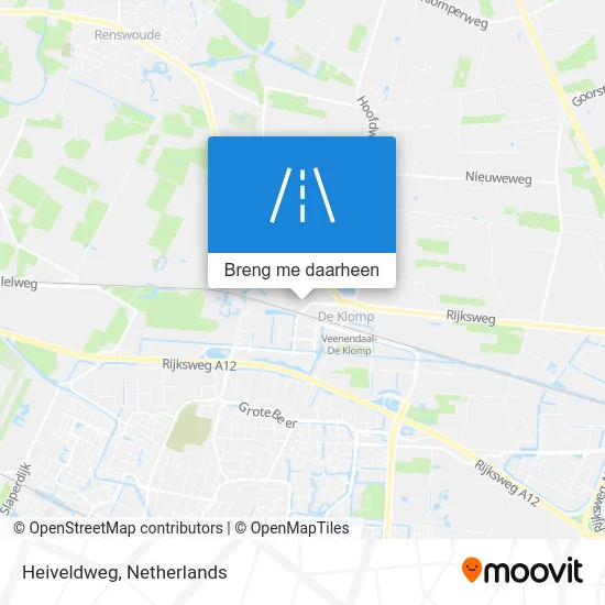 Heiveldweg kaart