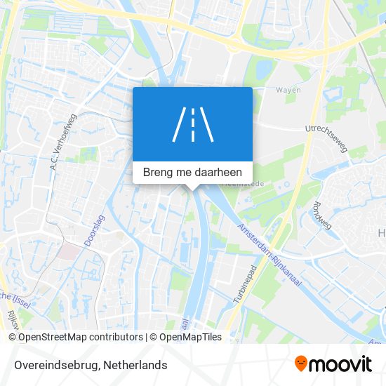 Overeindsebrug kaart