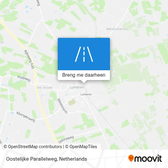 Oostelijke Parallelweg kaart