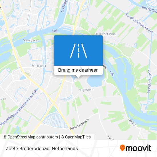 Zoete Brederodepad kaart