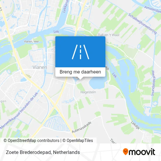 Zoete Brederodepad kaart