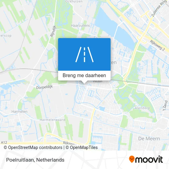 Poelruitlaan kaart