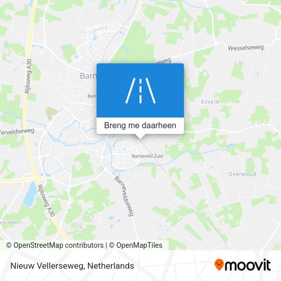Nieuw Vellerseweg kaart