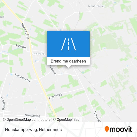 Honskamperweg kaart