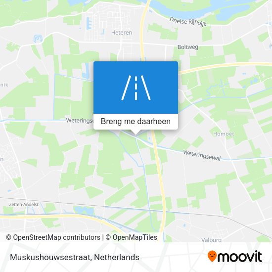 Muskushouwsestraat kaart